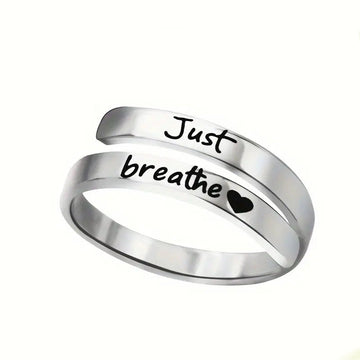 Silver Spiral Heart Ring